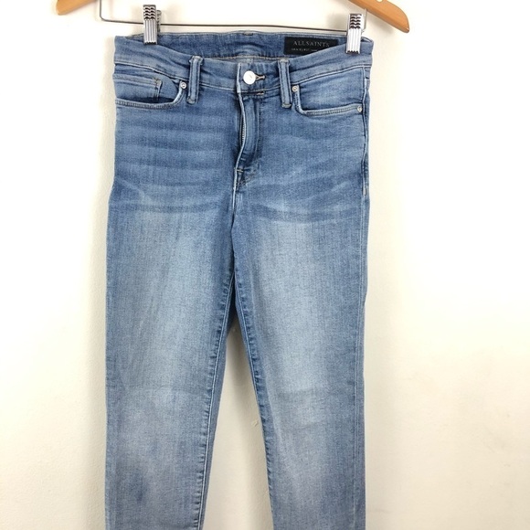 All Saints Blue Dart Grace Mid Skinny Jeans 27 - Picture 4 of 10